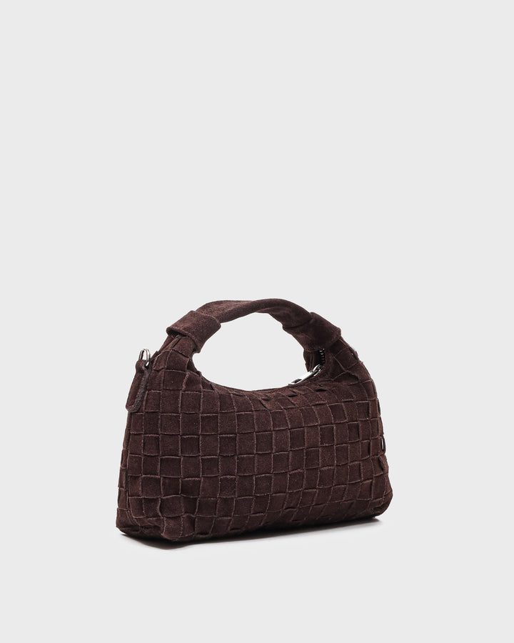 Núnoo Mini Dandy Braided Suede Chocolate Small bag Chocolate