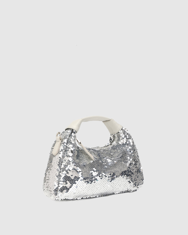 Núnoo Mini Dandy Sequins Silver Small bag Silver