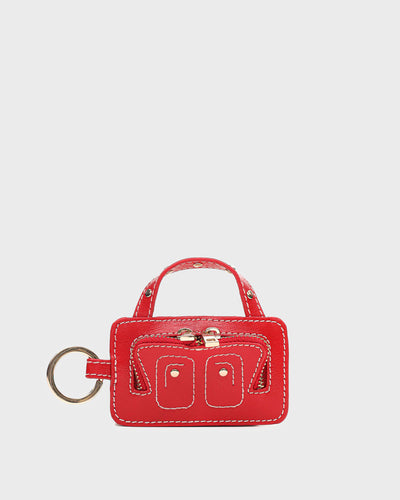 Mini Helena Keyring Florence Bright Red w. Gold