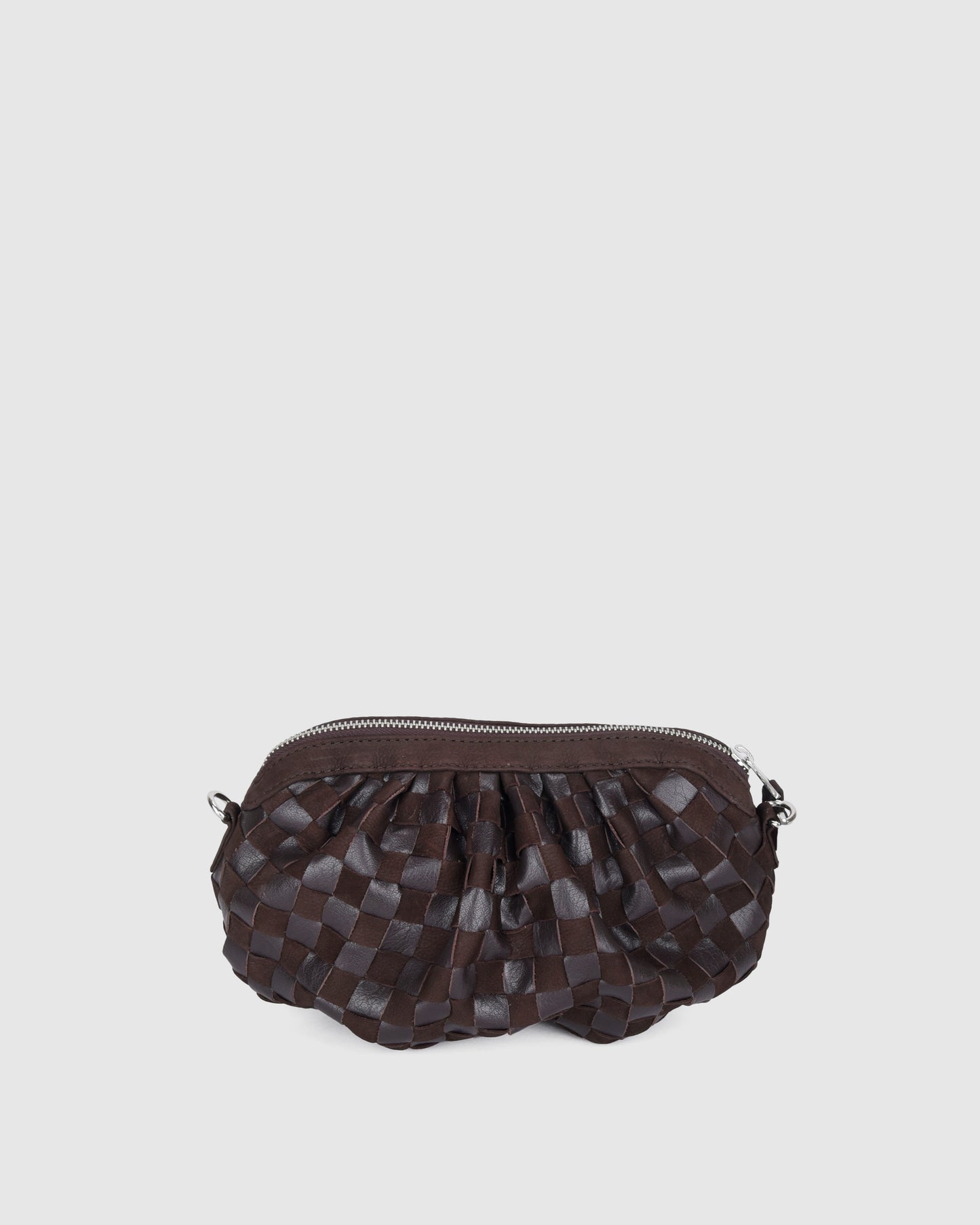 Núnoo Myra Braided Nubuck Chocolate Small bag Chocolate