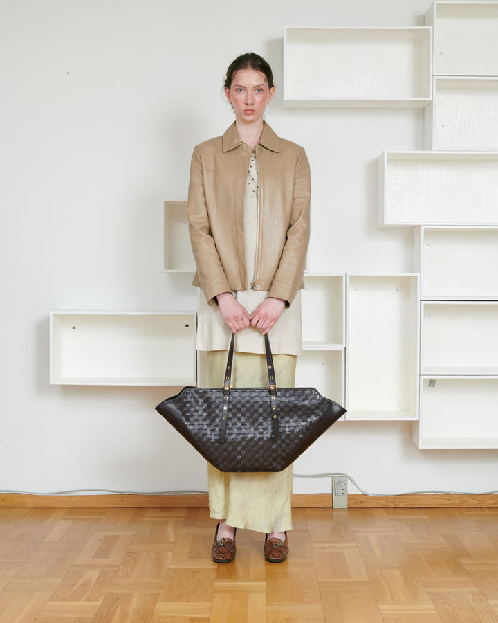 Núnoo Nora Braided Florence Chocolate w. Gold Maxi Chocolate