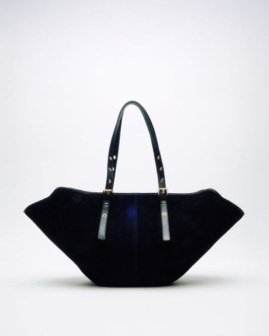 Núnoo Nora Suede Black w. Gold Maxi Black