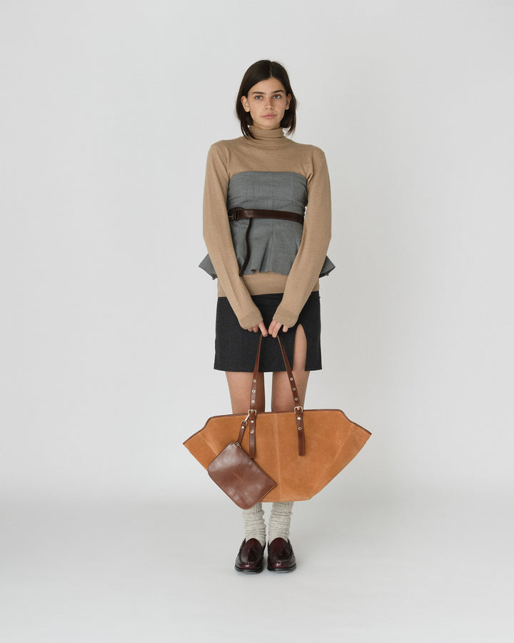 Núnoo Nora Suede Toffee w. Gold Maxi Toffee