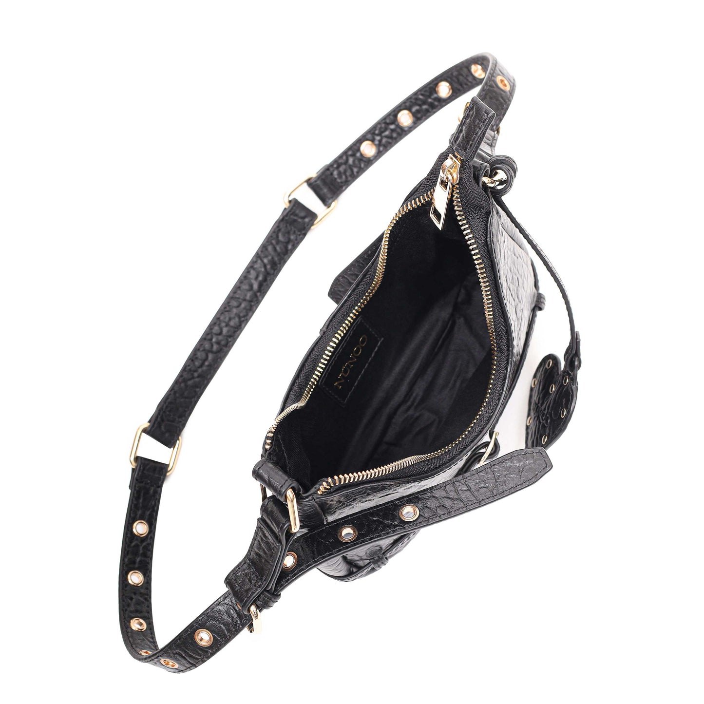 Núnoo Palma Belt New Zealand Black w. Gold Small bag Black