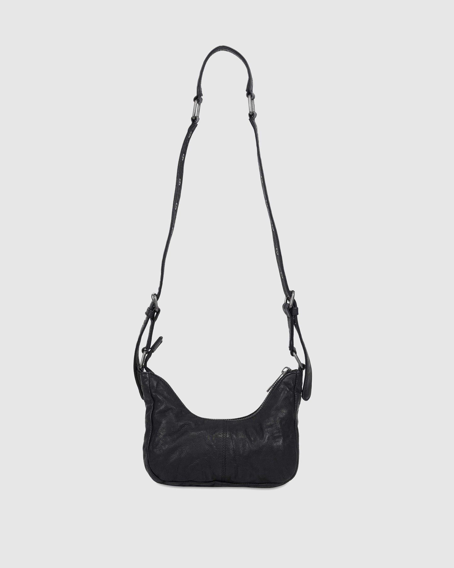 Núnoo Palma Rock Black w. Antique Silver Small bag