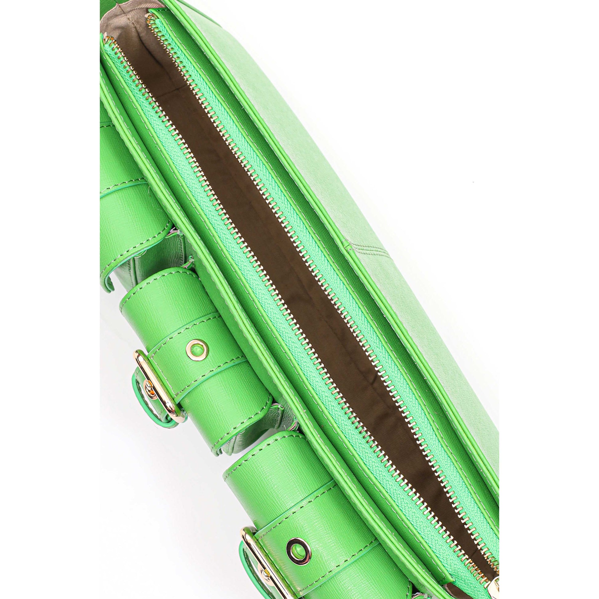 Núnoo Penny Florence Bright Green w. Gold Shoulder bags