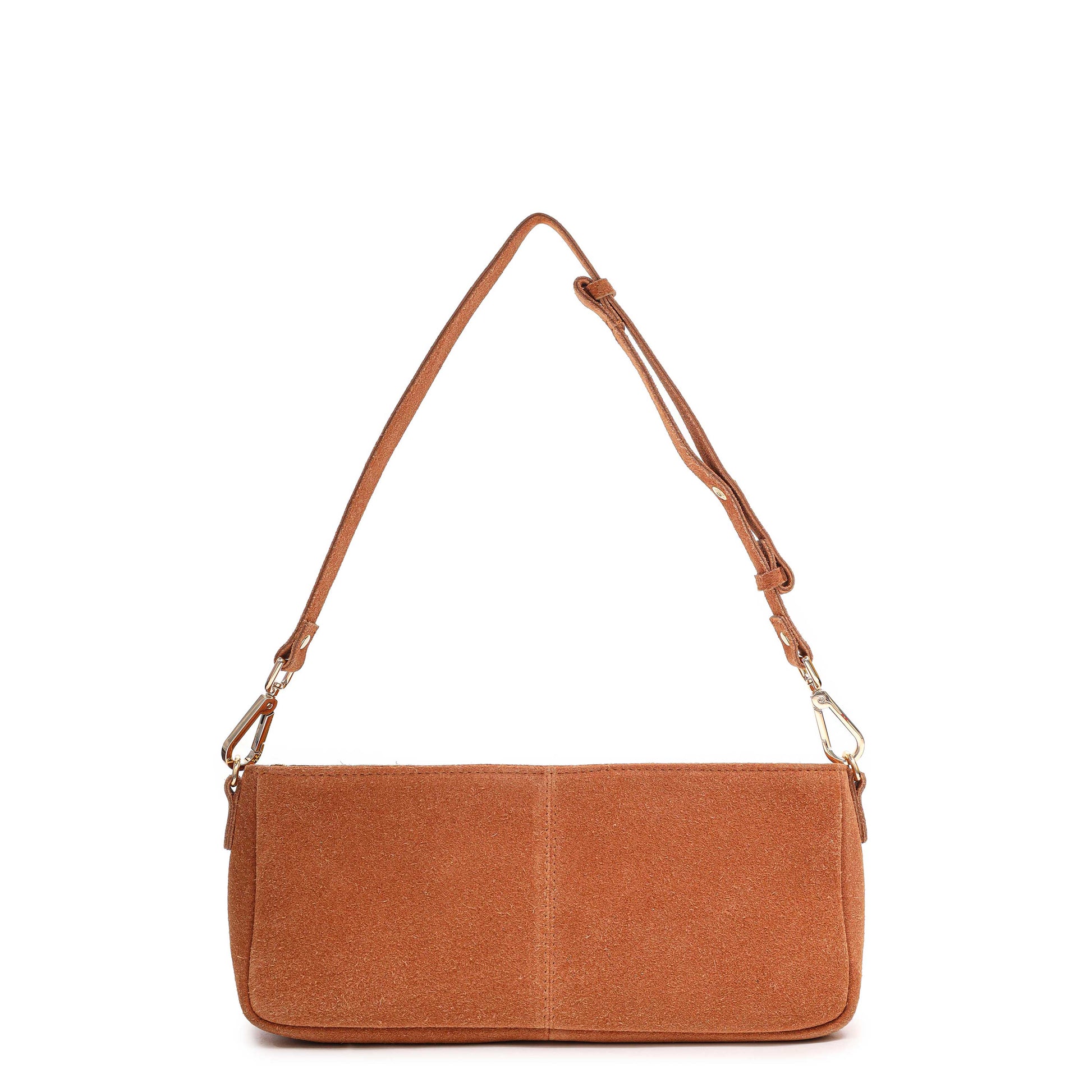 Núnoo Penny Suede Toffee w. Gold Shoulder bags Toffee