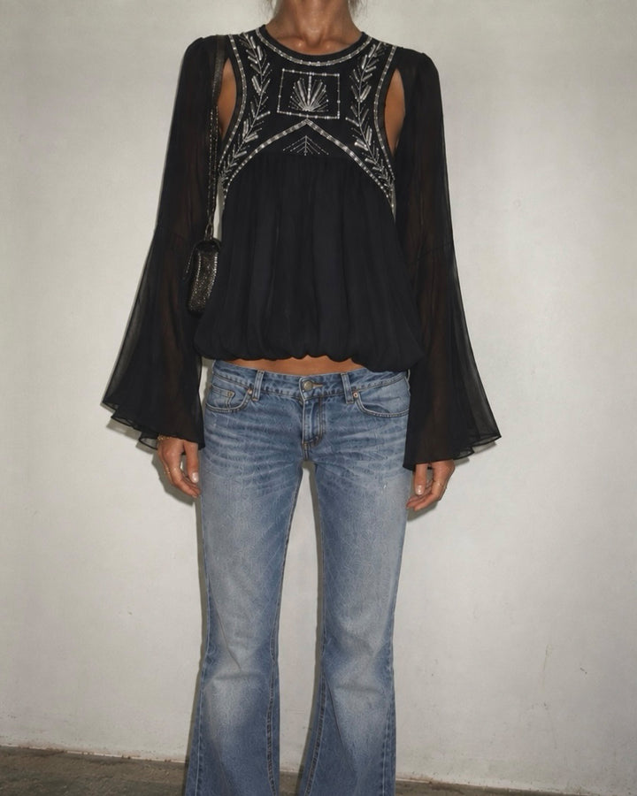 Núnoo Pink Asymmetric Knit Top - Berg Larsen x Núnoo Berg Larsen Black