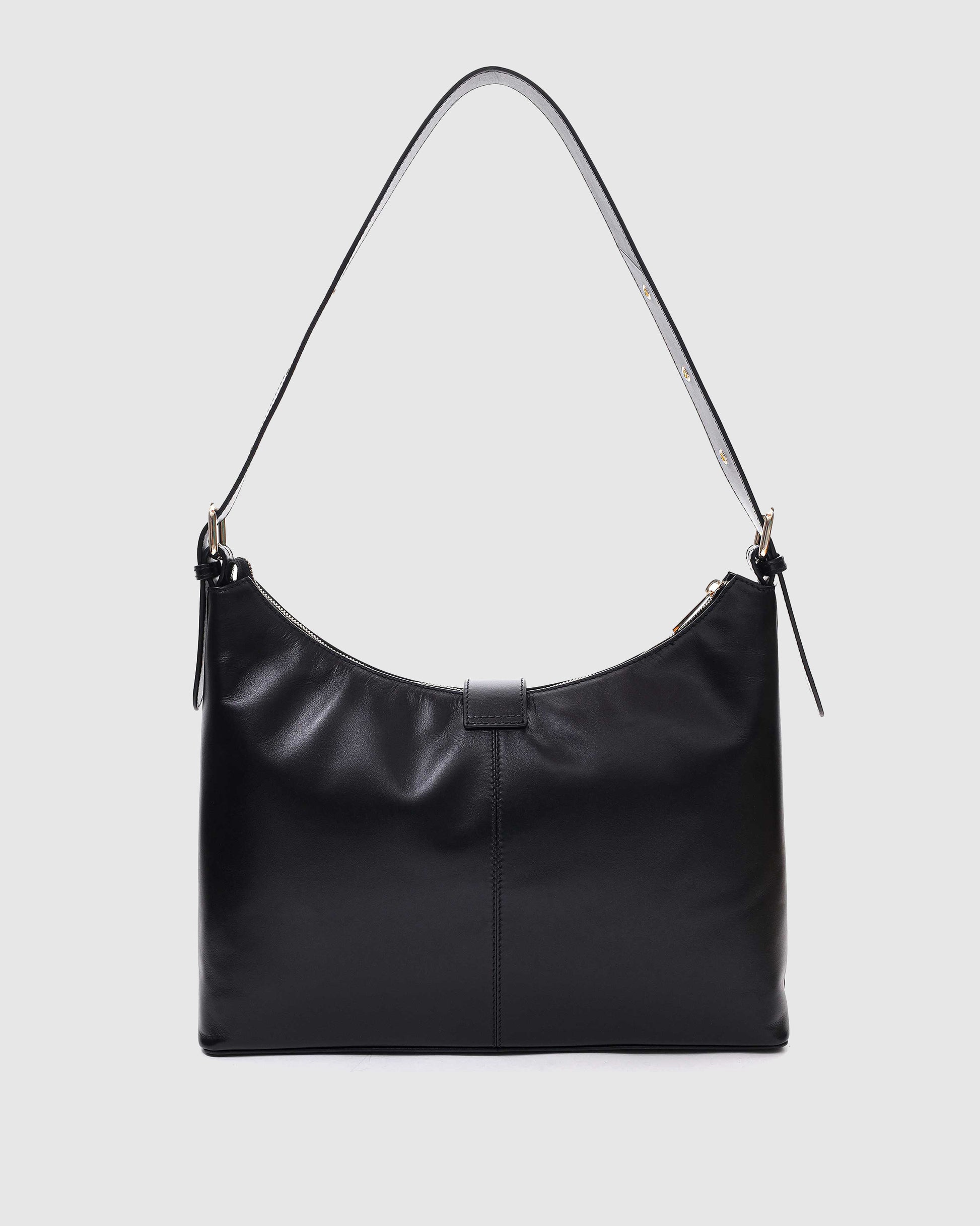 Núnoo Rio Buckle Italian Leather Black w. Gold Large