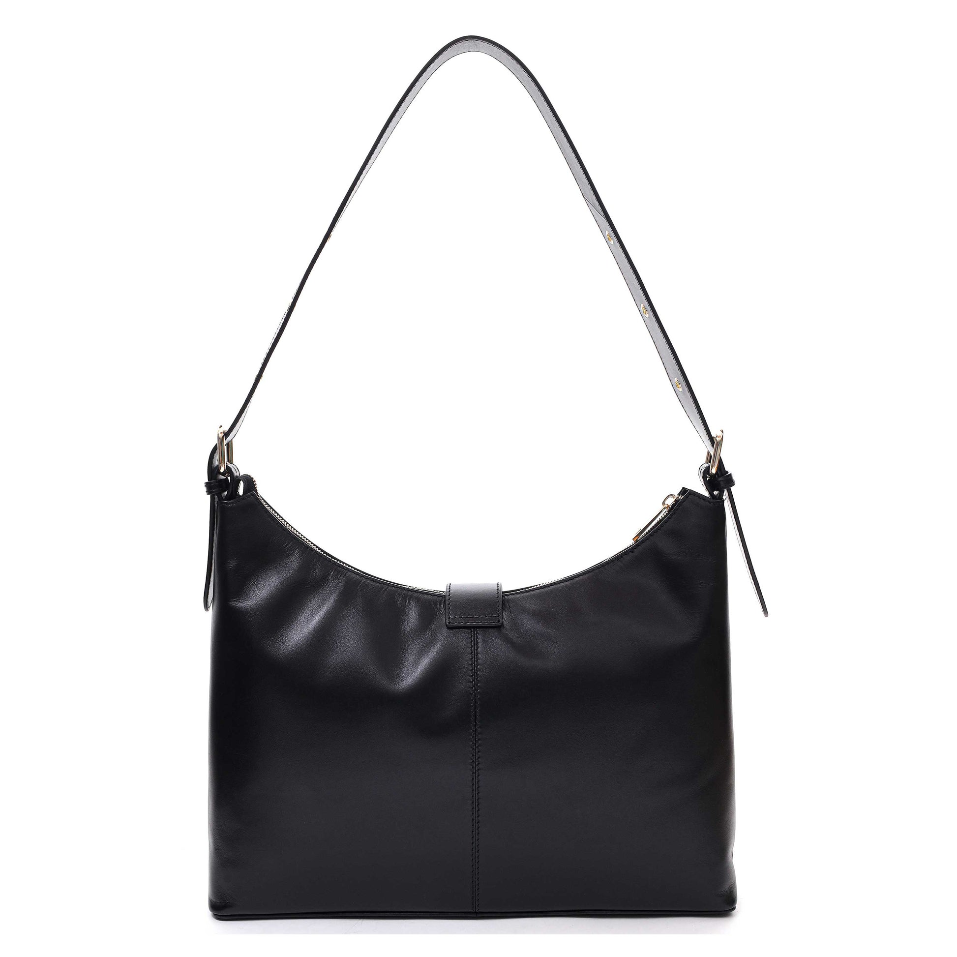 Núnoo Rio Buckle Italian Leather Black w. Gold Shoulder bags Black