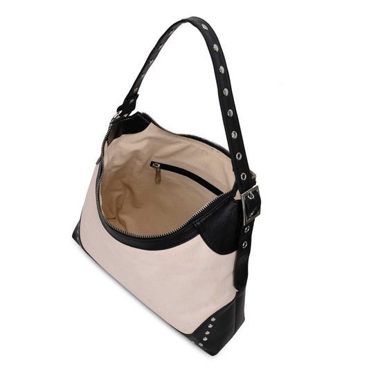 Núnoo Rio Rivet Canvas Leather Off White Large Off white