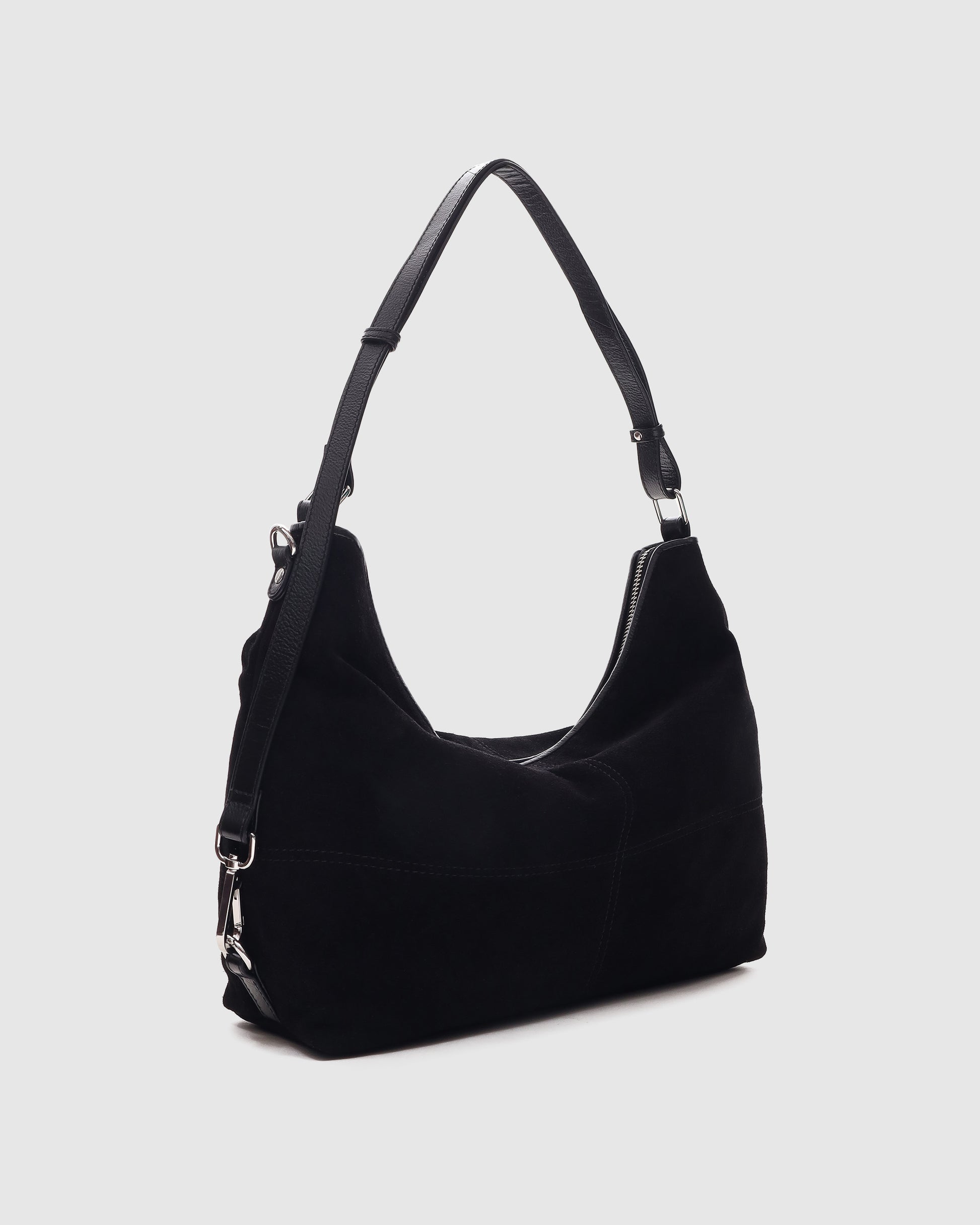 Núnoo Rio Suede Black Large Black