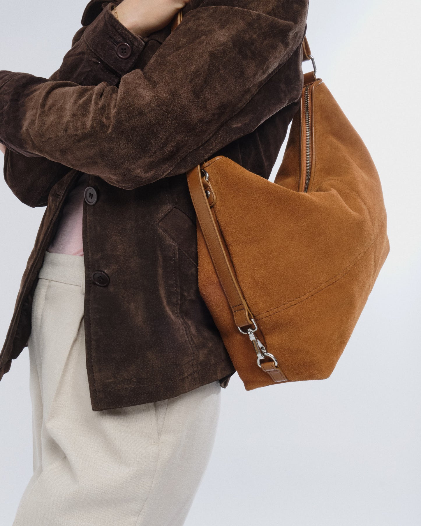 Núnoo Rio Suede Pecan Brown Large Pecan Brown