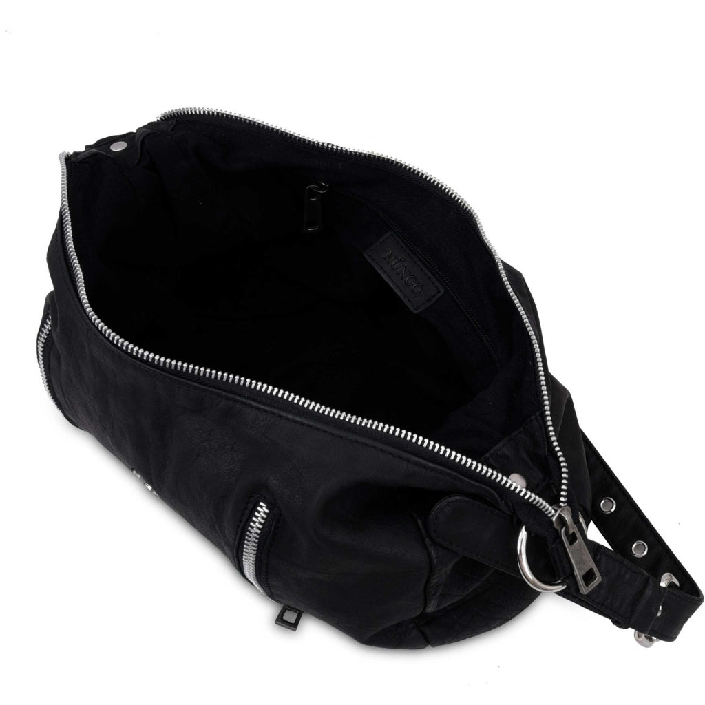 Núnoo Saga Washed Black Shoulder bags Black
