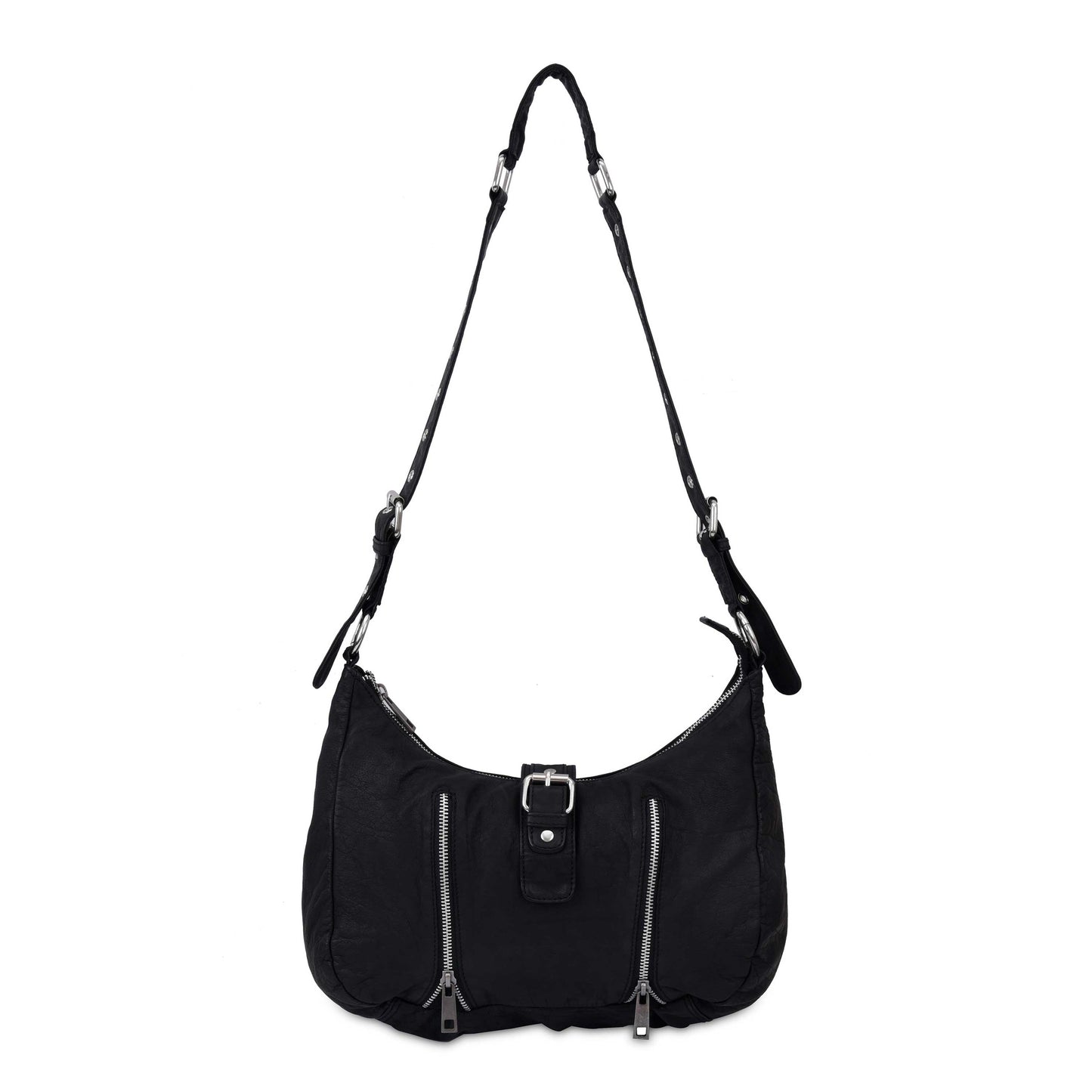 Núnoo Saga Washed Black Shoulder bags Black