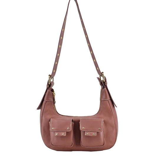 Núnoo Sally Small Cozy Dusty Rose w. Gold Shoulder bags Dusty Rose