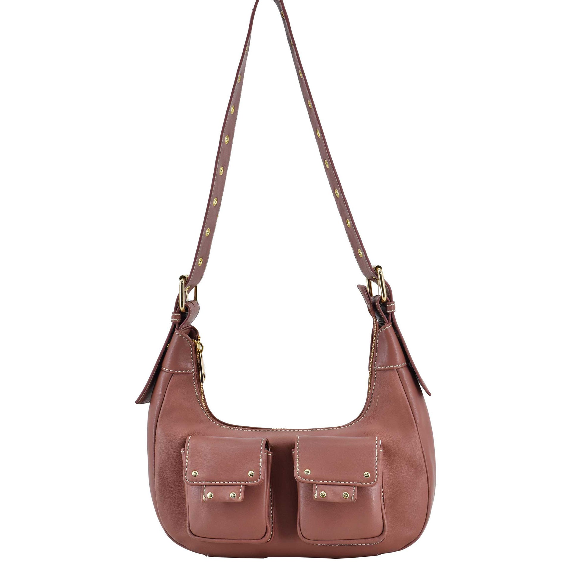 Núnoo Sally Small Cozy Dusty Rose w. Gold Shoulder bags Dusty Rose