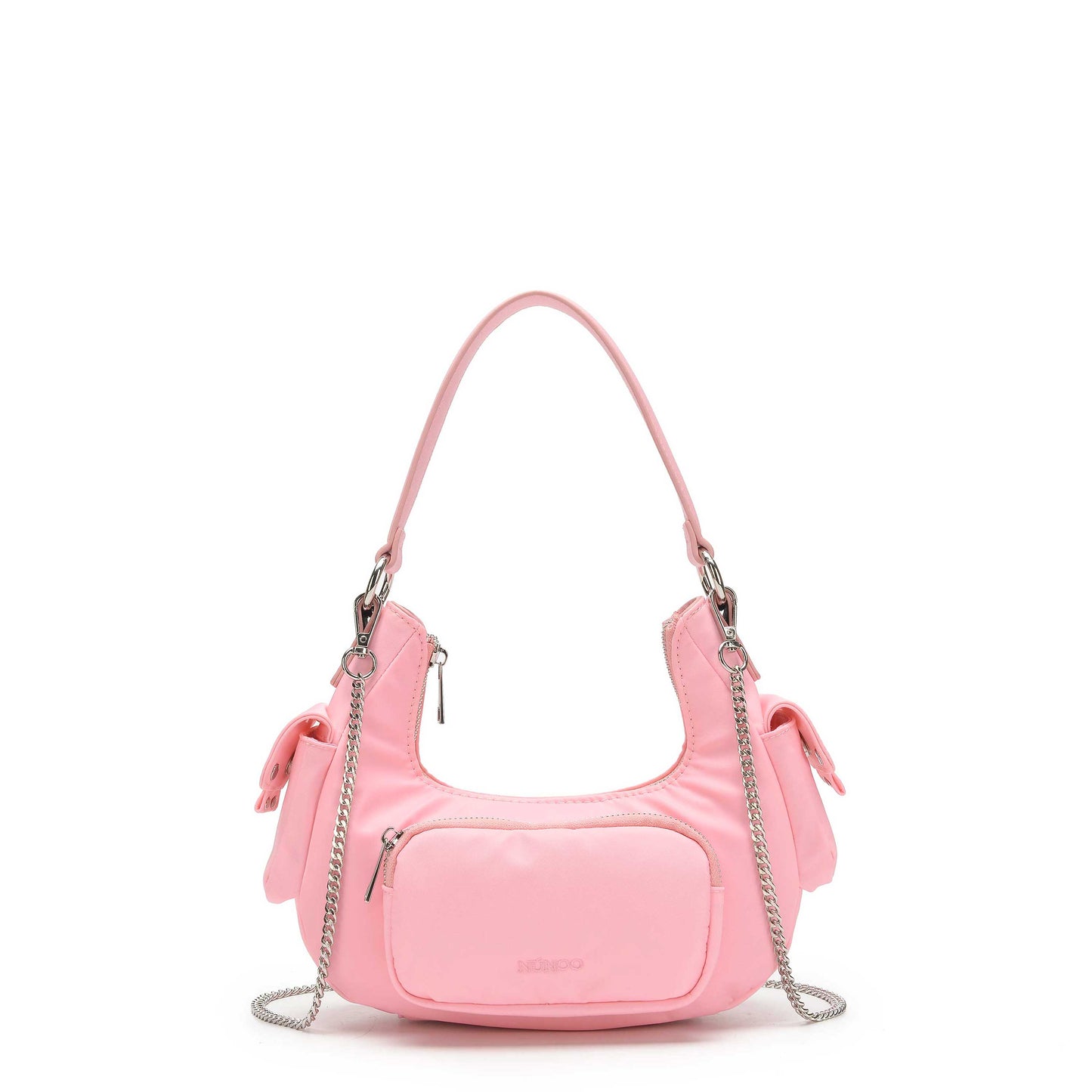 Núnoo Sally Small Pocket Recycled Nylon Light Pink Shoulder bags Light pink