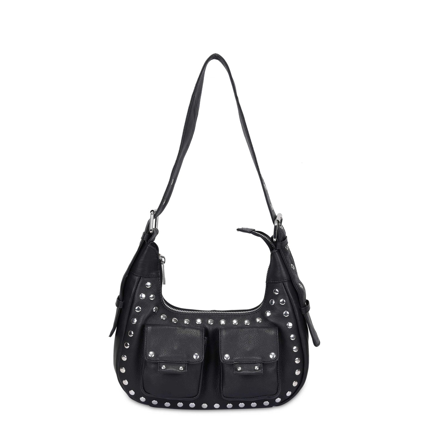 Núnoo Sally Small Rivet Smooth Black Shoulder bags Black