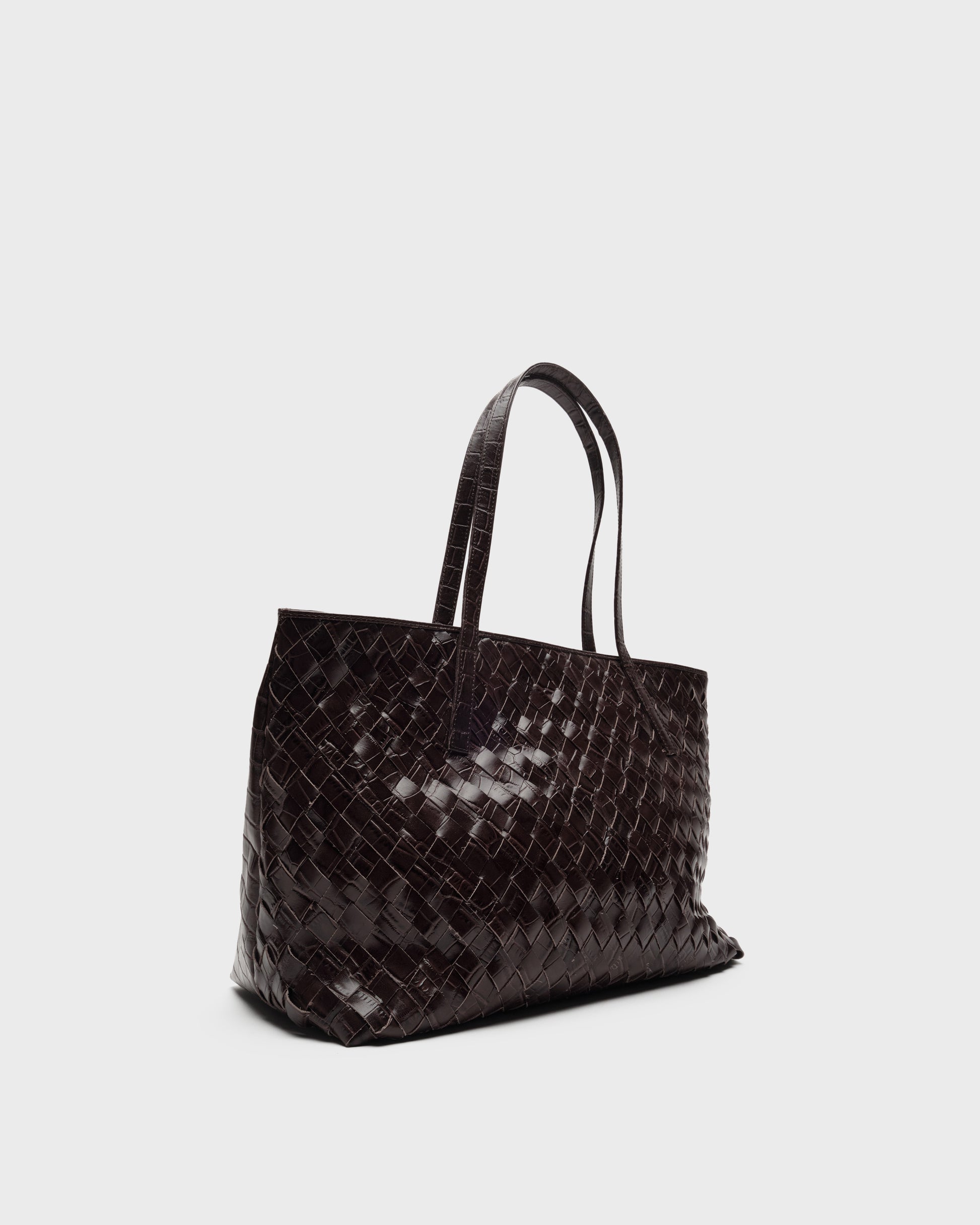 Núnoo Shopper Braided Texas Chocolate Large Chocolate