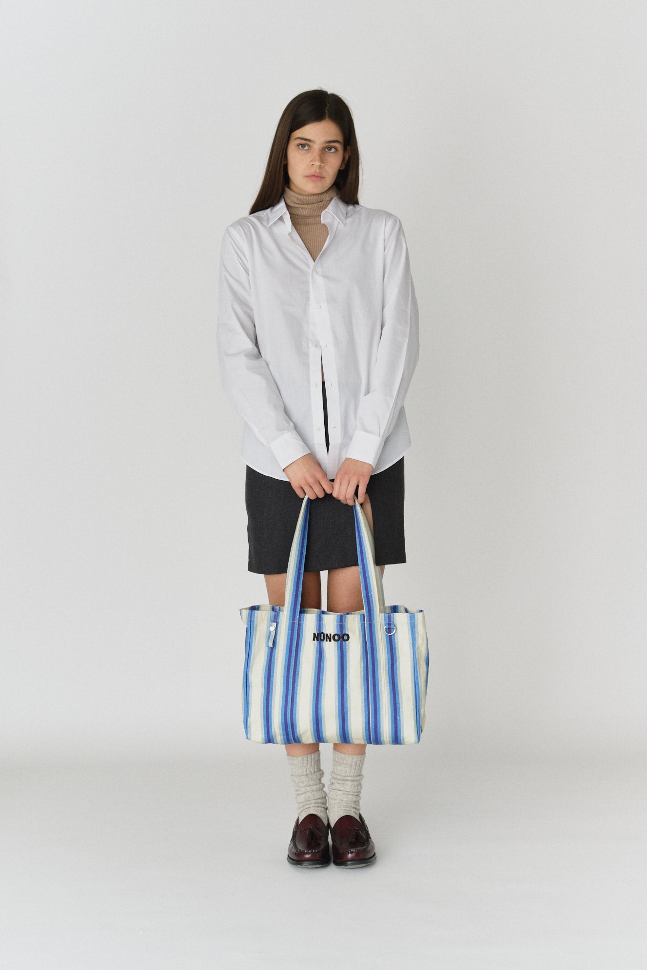 Núnoo Shopper Gym Canvas Blue Stripes Maxi Blue Stripes