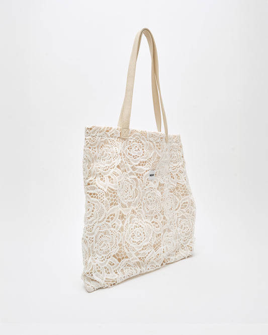 Núnoo Shopper Lace Warm Grey Large Warm Grey