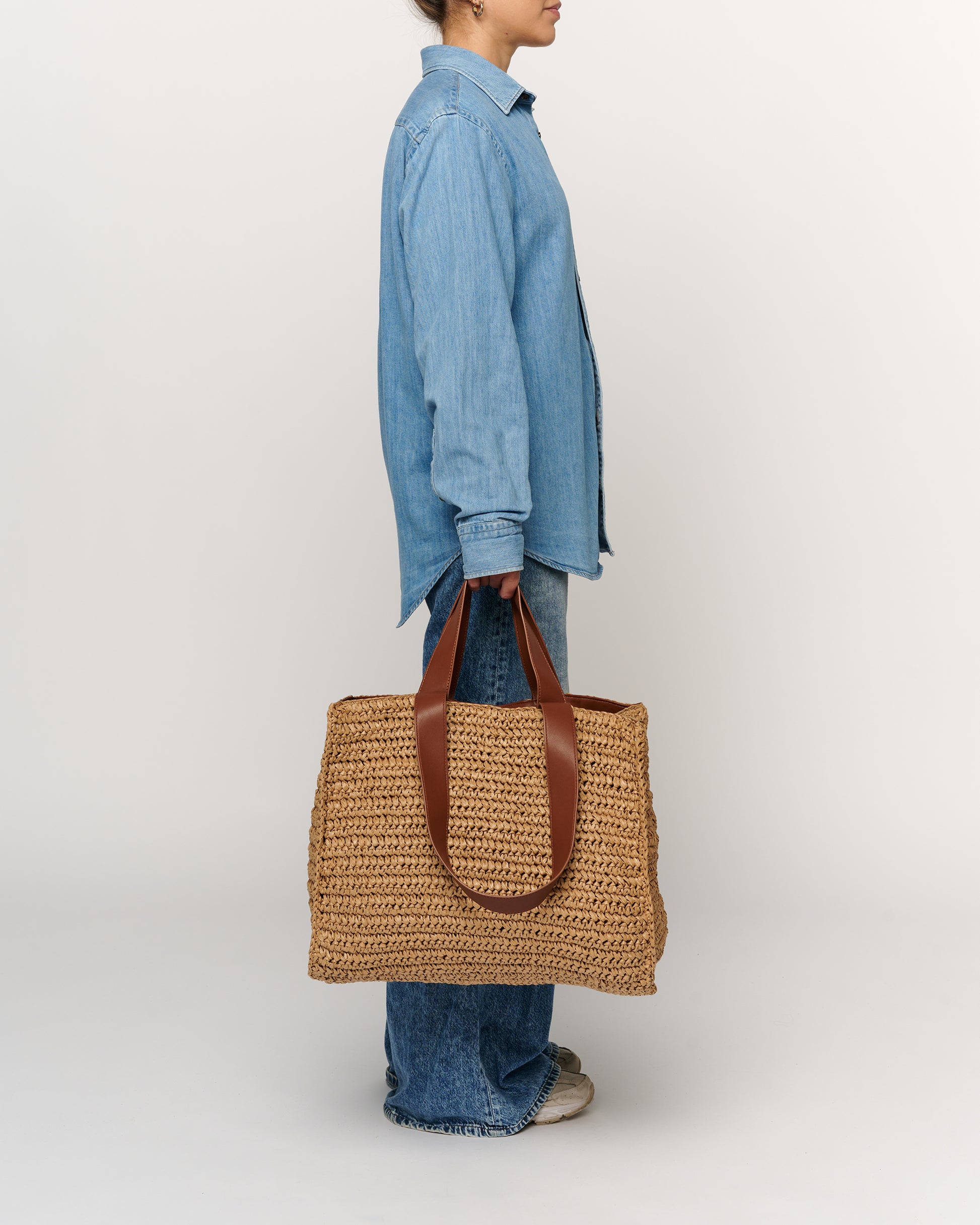 Núnoo Shopper Raffia Light Brown Maxi Light brown