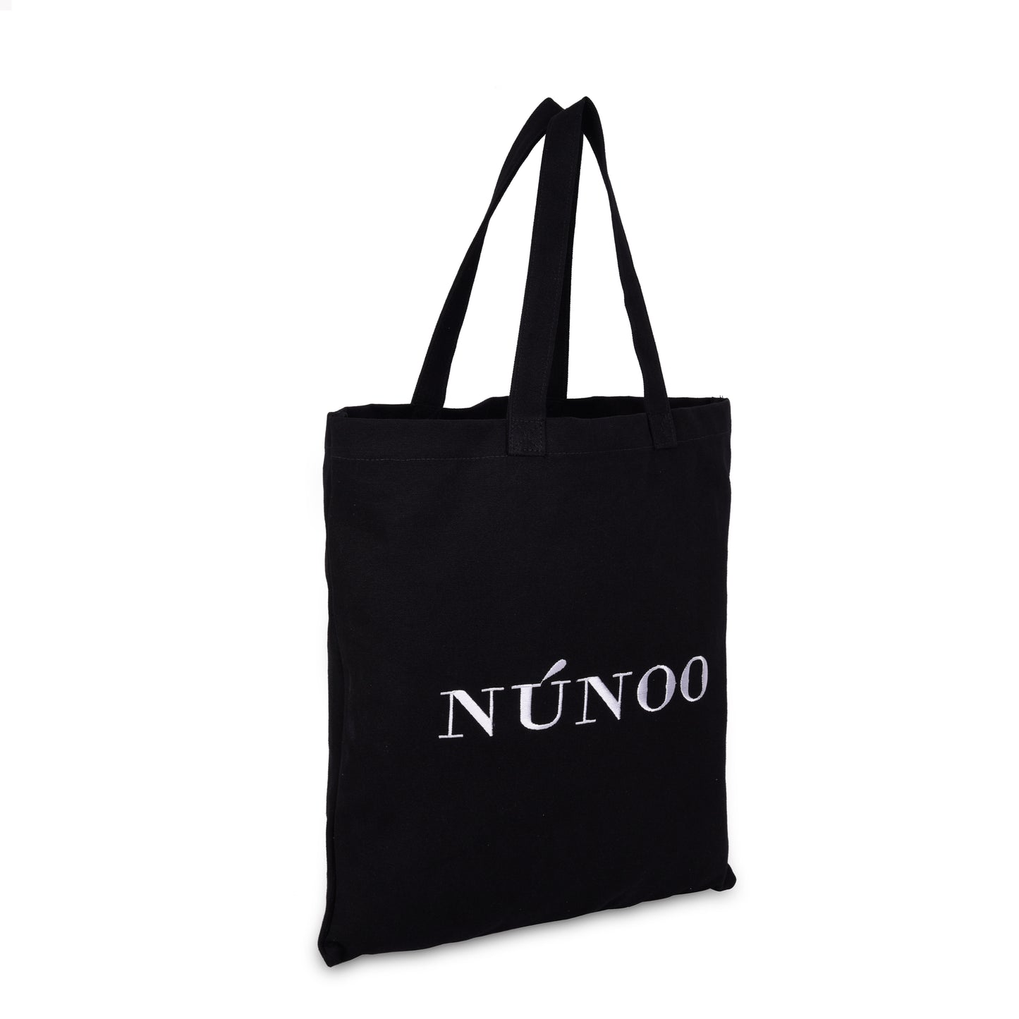 Núnoo Shopper recycled canvas black w. white logo Tote Black
