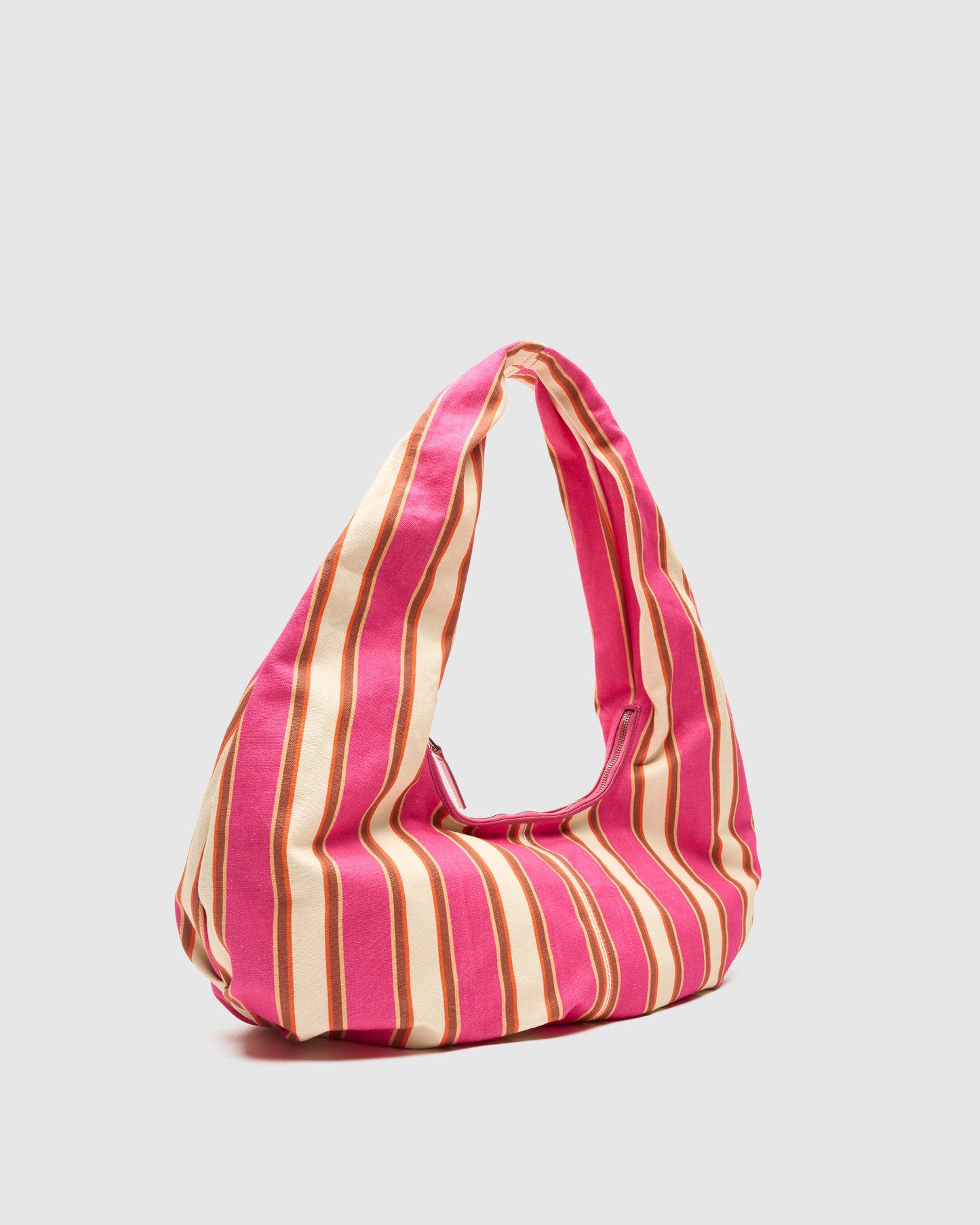 Núnoo Small Alma Draped Canvas Pink Stripes Medium Fuschia Stripes