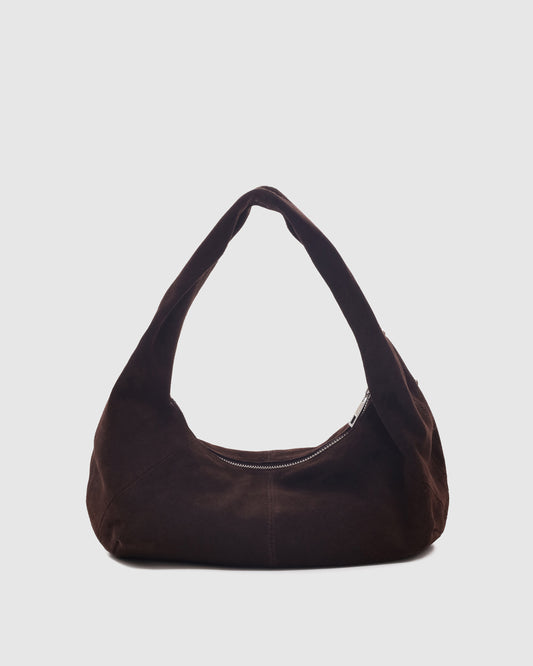 Núnoo Small Alma Rivet Suede Chocolate Large Chocolate