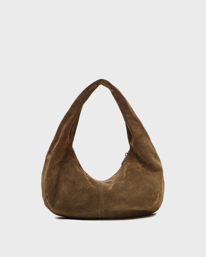 Núnoo Small Alma Rivet Suede Dusty Olive Large Dusty Olive