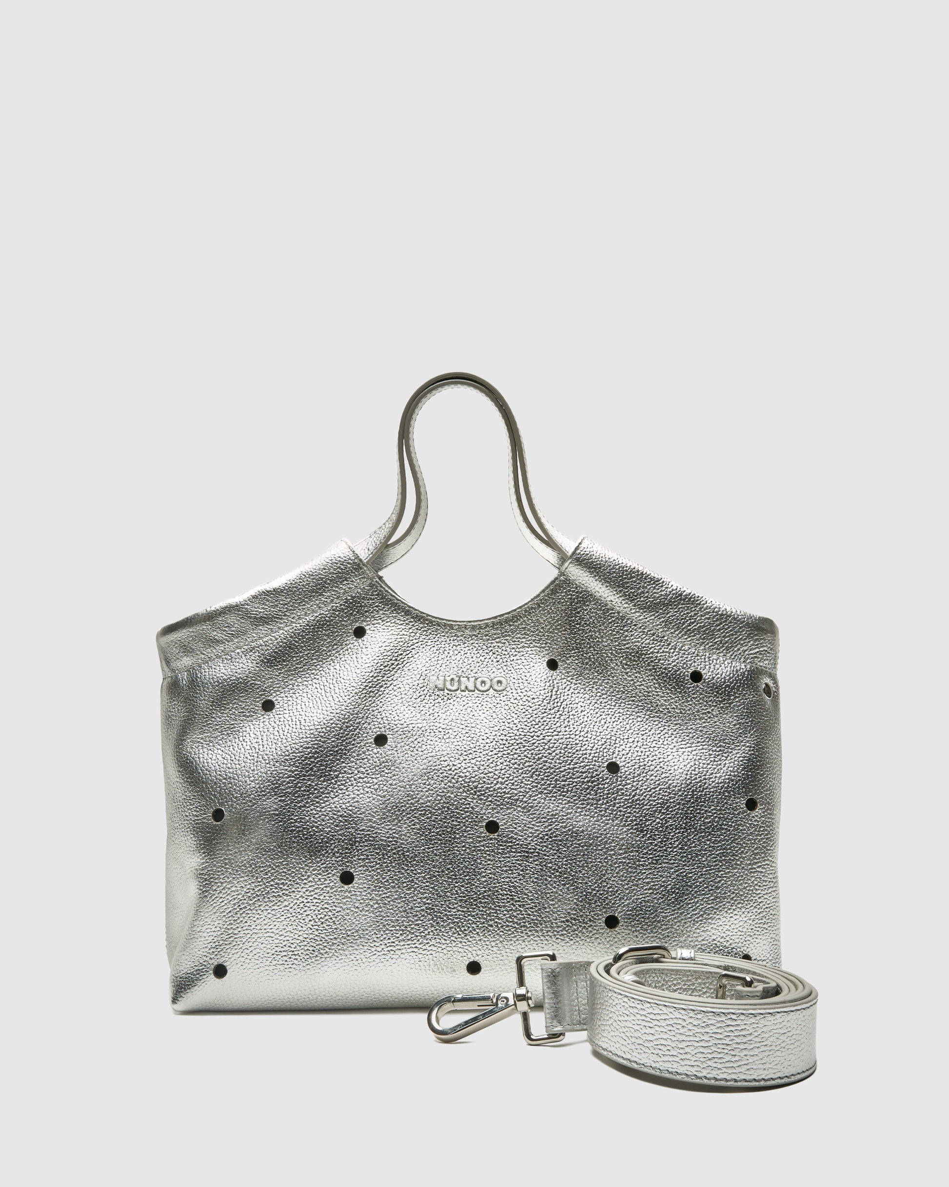 Núnoo Small Bellis Metallic Silver Large Silver