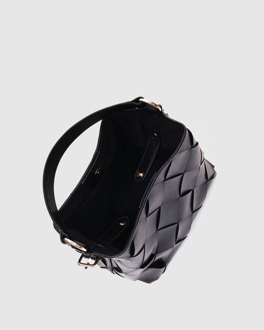 Núnoo Small Chiara Braided Florence Black w. Gold Medium Black