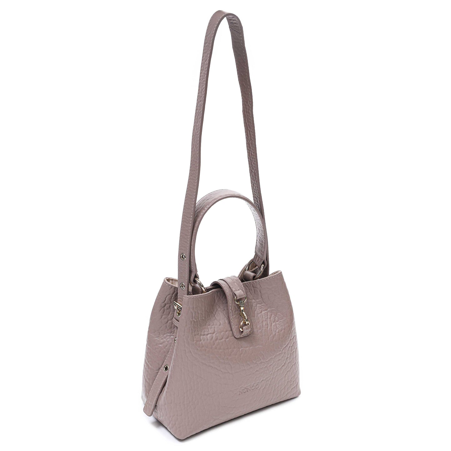 Núnoo Small Chiara New Zealand Taupe w. Gold Shoulder bags Taupe