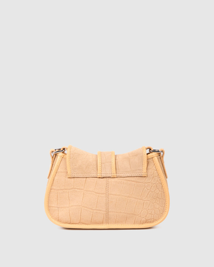 Núnoo Small Maria Scale Suede Cream Small bag Cream