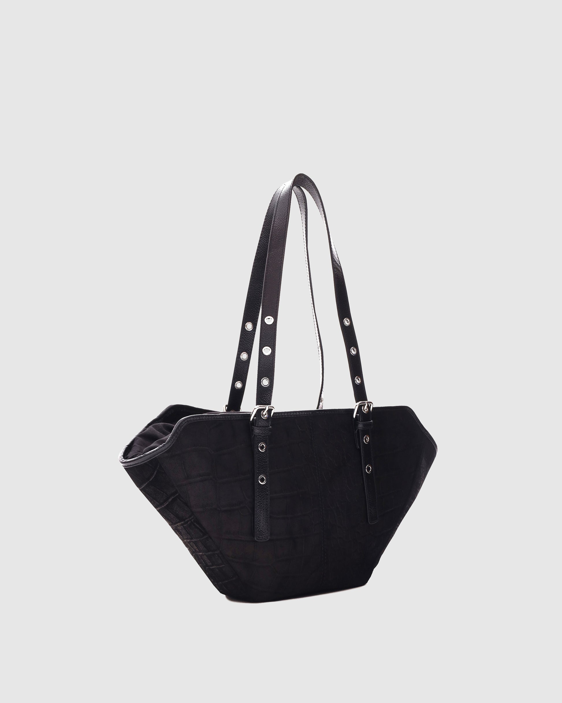 Núnoo Small Nora Scale Suede Black Medium Black