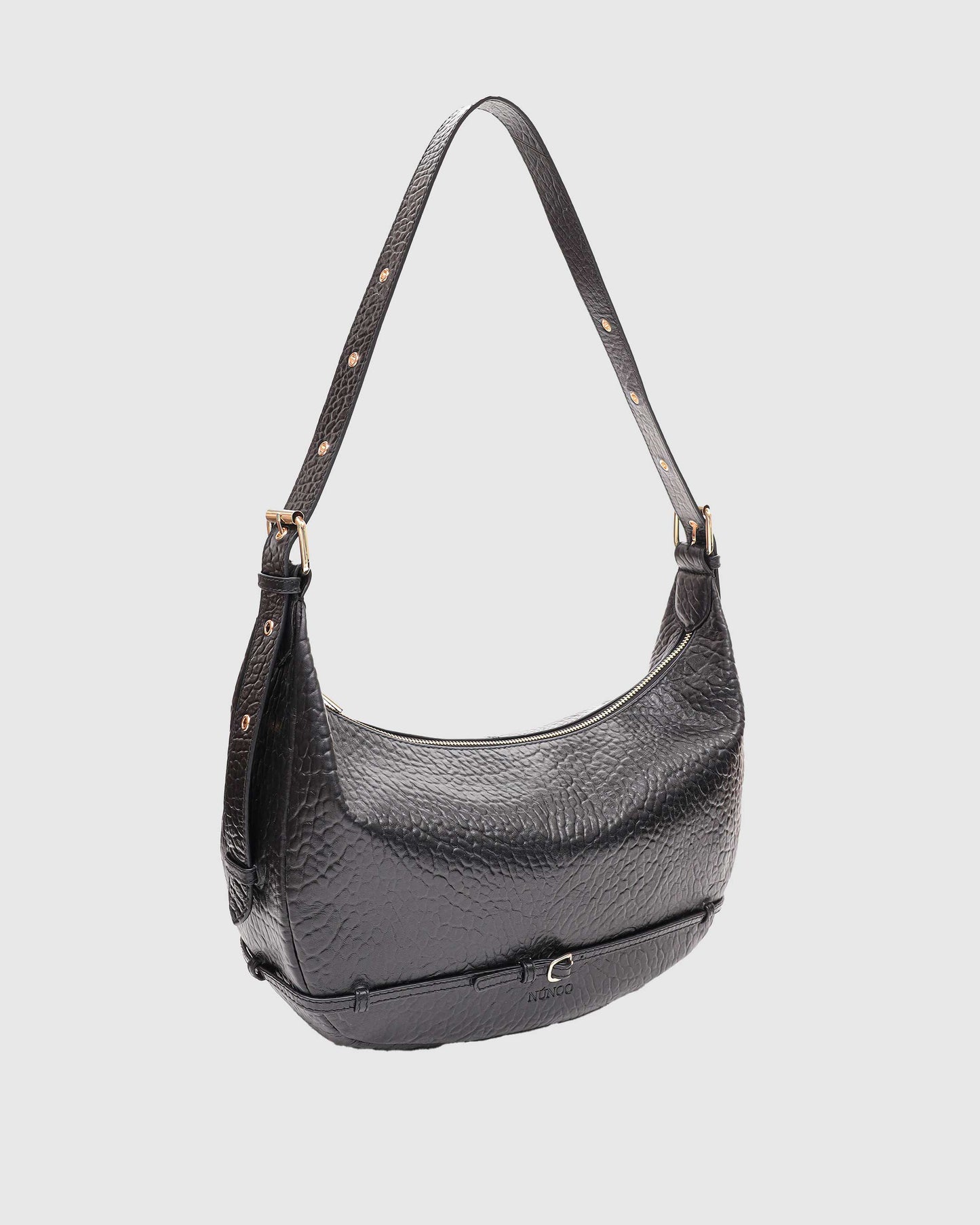 Núnoo Small Stella Belt New Zealand Black w. Gold Large Black