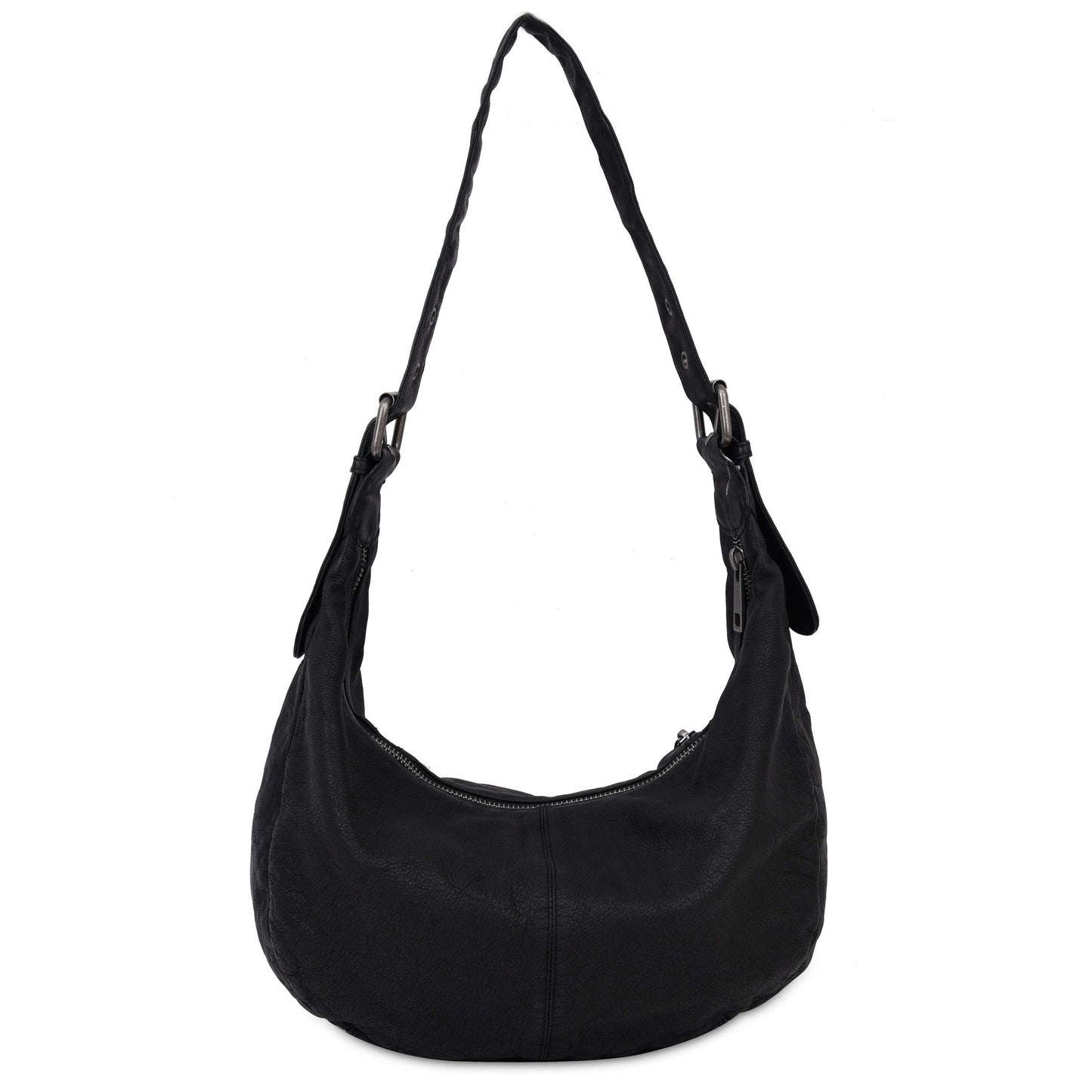 Núnoo Small Stella Zipper Washed Black Shoulder bags Black