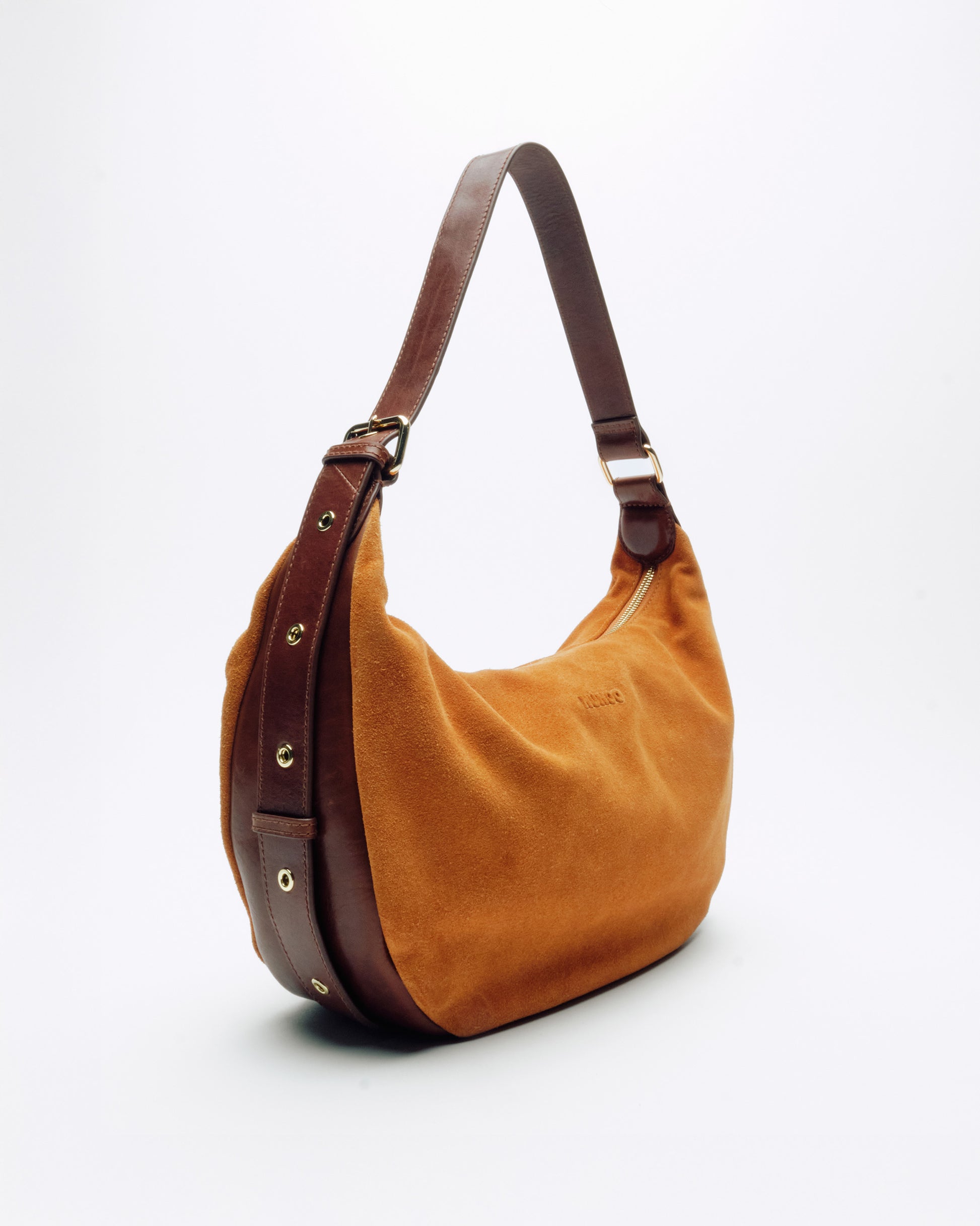 Núnoo Stella Small Suede Toffee w. Gold Large Toffee