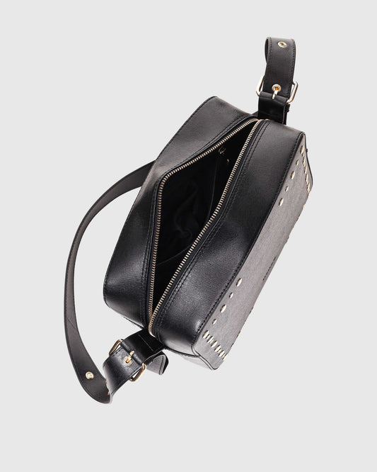 Núnoo Vilda Studs Florence Black w. Gold Medium Black